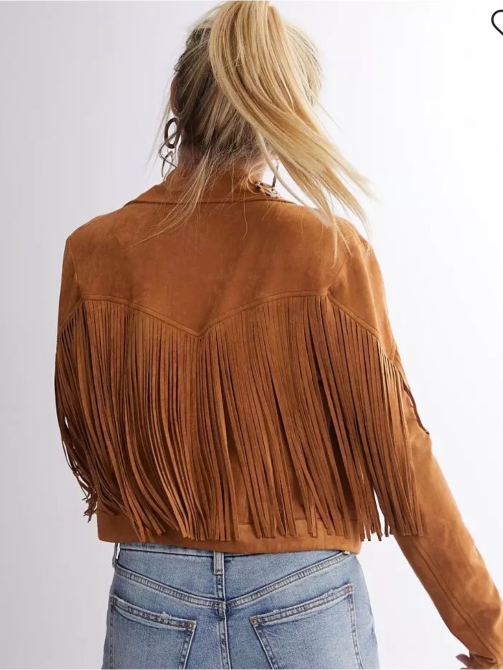 Buckle & Flying Tomato Fringe Suede Cropped Jacket - western boho cowgirl - Picture 3 of 6